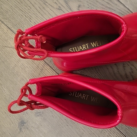 Stuart Weitzman lady red rain boots - Picture 4 of 5